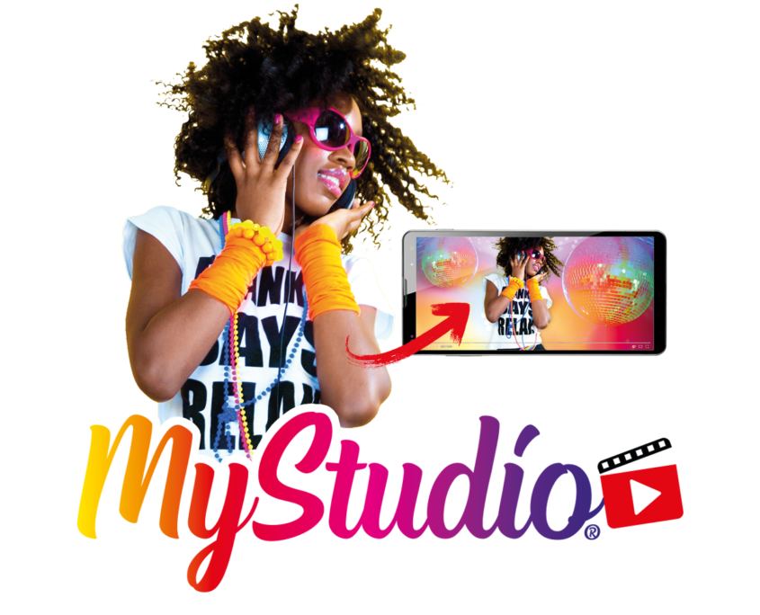 MyStudio logo with dancing girl